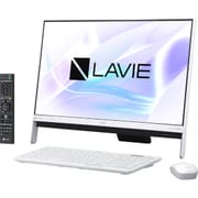 一体型デスクトップパソコン 23.8型ワイド/Core i7-7500U/メモリ 4GB/HDD 1TB/DVDスーパーマルチドライブ/Windows 10 Home 64ビット(Creators Update適用済み)/Microsoft Office Home & Business Premium プラス Office 365 サービス/ホワイト PC-DA700HAW