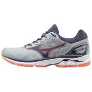J1GD180603 [ランニングシューズ レディース WAVE RIDER 21 ワイド（3E相当） シルバー×シルバー×ピンク 24.0cm]