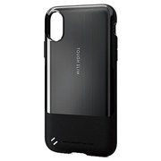 PM-A17XTSP01 [iPhone X用 ケース TOUGH SLIM Premium ヘアライン ブラック]