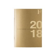 2018 FOB A6 ミニダイアリーノート (M) 金 PBF55GO18