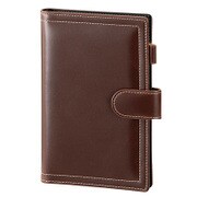 K/W 聖書 システムカバー 本革調ホックベルト ダークブラウン WBF67E