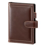 K/W ポケットサイズ システムカバー 本革調ホックベルト ダークブラウン WPF69E