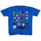 Minecraft ミニキャラTシャツ ブルー M [キャラクター衣料品]
