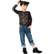 レーストップス ブラック 120cm [キッズ用コスプレ衣装]