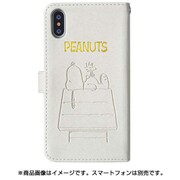 0568 [ディズニー金箔押しケース iPhone X用 /スヌーピー白]