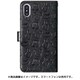 0550 [ディズニーパターンエンボスケース iPhone X用 /ミッキー黒]