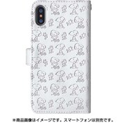 0554 [スヌーピーパターンエンボスケース iPhone X用 /スヌーピー白]