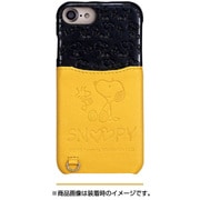 0440 [スヌーピーポケットケース iPhone 8/7/6s/6用 ブラック/イエロー]