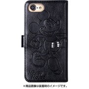 0392 [ディズニー新石付きブックケース iPhone 8/7/6s/6用 ミッキー/ブラック]
