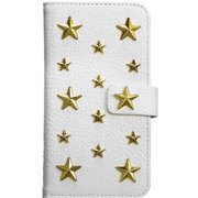 0448 [スタースタッズブックケース iPhone 8/7/6s/6用 ホワイト]