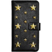 0449 [スタースタッズブックケース iPhone 8/7/6s/6用 ブラック]