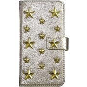 0450 [スタースタッズブックケース iPhone 8/7/6s/6用 シャンパンゴールド]
