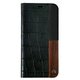 UUIP8WC001 [iPhone X用 ケース 50：50 LUXE CROC FOLIO HARD SHELL Black]