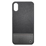 UUIP8FSH004 [iPhone X用 ケース 50：50 BLACK ＆ GUNMETAL PERFORATION HARD SHELL]