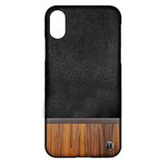UUIP8FSH005 [iPhone X用 ケース 50：50 BLACK WALNUT WOOD HARD SHELL UUIP8FSH005]