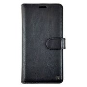 UUIP8LF005 [iPhone X用 ケース Genuine Leather Classic stand Folio Hard Shell-Black]