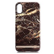 UUIP8PFHS02 [iPhone X用 ケース BROWN/GOLD MARBLE PRINT DESIGN UUIP8PFHS02]