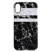UUIP8PFHS04 [iPhone X用 ケース MONOCHROME MARBLE PRINT DESIGN UUIP8PFHS04]