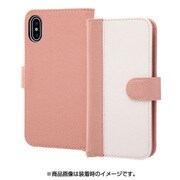 RT-P16LBC10/PW [iPhone X用 手帳型ケース ノーブル ピンク/ホワイト]