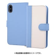 RT-P16LBC10/AW [iPhone X用 手帳型ケース ノーブル ブルー/ホワイト]