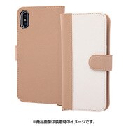 RT-P16LBC10/BEW [iPhone X用 手帳型ケース ノーブル ベージュ/ホワイト]