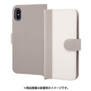 RT-P16LBC10/GRW [iPhone X用 手帳型ケース ノーブル グレー/ホワイト]