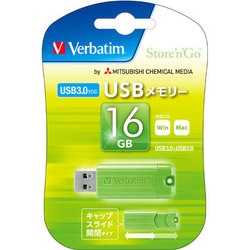 USBメモリ USB3.0、USB2.0両対応 16GB スライド式 Win/Mac対応 USBSPS16GGV1