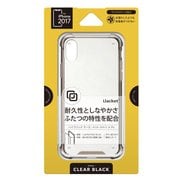PG-17XPT14BK [iPhone X用 ハイブリッドタフケース クリアブラック TPU ＋クリア PC]