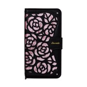 iP8-Rose05 [iPhone X用 La Roseraie BK/PK（ブラック/ピンク）]