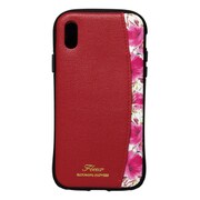 iP8-FLEP03 [iPhone X用 FLEUR プロテクトポケットケース ワインレッド]