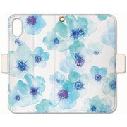OS-BKI8-467 [iPhone X用 Folio ウォーターカラーフラワー]