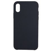 Ji8-06BK [iPhone X用 シルキーシリコンケース BK]