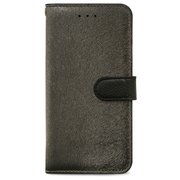 HAN10458i8 [iPhone X用 CALF Diary メタルBK]