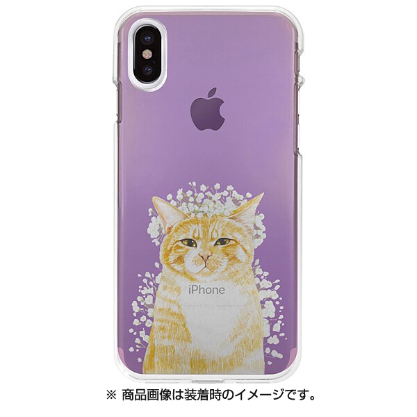 Dsi8 Iphone X用 ソフトクリアケース パステルネコ かすみ草