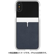 C1IP8_PSBK [iPhone X用 PU material Back Pocket Case, 1pocket BK]