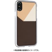 BOIP8_PSBR [iPhone X用 PU material Back Pocket Case, 1pocket BR]