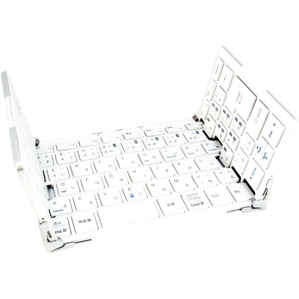 Am Ktfj Sw 日本語配列折りたたみ式bluetoothキーボード 保護ケース付き 日本語配列 キー ホワイト