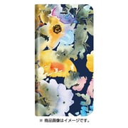 LP-I8LD03 [iPhone X 薄型デザインPUレザーケース Design+ Flower ネイビー]