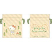 ユーリ！！！ on ICE × サンリオキャラクターズ 巾着 ハローキティ スタンプラリーver. [約14.5×17.5cm]