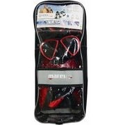 マスク＆スノーケル＆フィン3点セット Xワン BLK/RED ML [シュノーケル・軽器材セット]