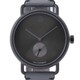 JAIDEN Classic (ジャイデン クラシック) 腕時計 Luna Matte Black ルナマットブラック グレー レザーベルト J-MB-GY