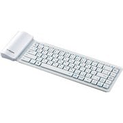 Bluetoothミニキーボード シリコン 乾電池式 ホワイト TK-FBS095WH