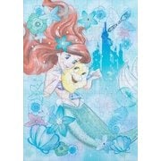 72-001 パズルデコレーション ディズニー Ariel（アリエル） -cobalt blue- [ジグソーパズル 108ピース（完成サイズ：18.2×25.7cm）]