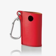電子タバコアクセサリ glo レザーカバー カラビナ付 レッド ET-GLLC1RD