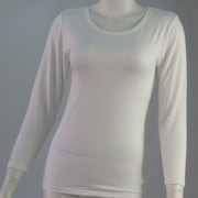 潤肌 クルーネック長袖Tシャツ M オフ 832-360