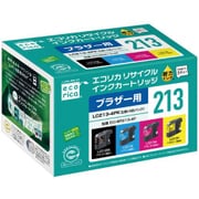互換リサイクルインクカートリッジ ブラザーインクジェット複合機 PRIVIO対応 LC213-4PK 4色パック ECI-BR213-4P LC213-4PK互換