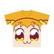ポプテピピック フルグラフィックフェイスTシャツ ポプ子 ユニセックス XLサイズ [キャラクターグッズ]