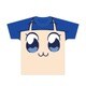 ポプテピピック フルグラフィックフェイスTシャツ ピピ美 ユニセックス Lサイズ [キャラクターグッズ]
