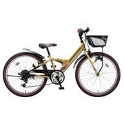 子ども用自転車 エクスプレスジュニア 22インチ 外装6段 ゴールド＆ブラック EX26
