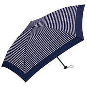K34-035 [折畳傘 レディース 晴雨兼用 ボーダー 50cm]
